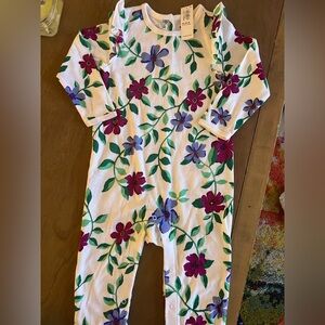 Thermal Printed Bodysuit for Baby 18-24 months White Floral
